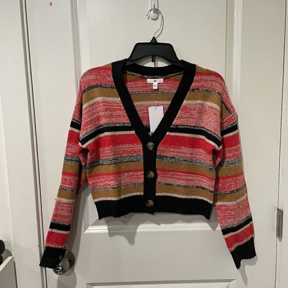 BP Striped Button Down Cardigan - Picture 1 of 4